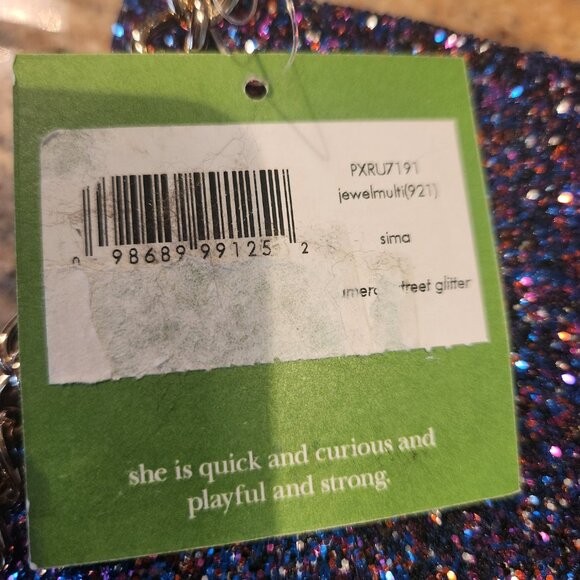 KATE SPADE Cameron Street Glitter Sima pink purple clutch handbag NEW - Picture 9 of 12